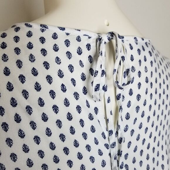 Libby Edelman‎ Womens Sleeveless White Navy Top Size L - Picture 8 of 12